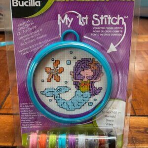 Set of 2 "My 1st Stitch" counted cross stitch kits. New!